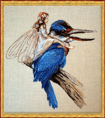 Nimue Le Martin-Pecheur Kingfisher cross stitch pattern