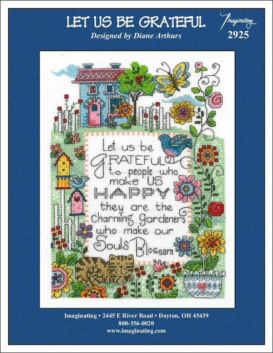 Imaginating Let Us Be Grateful 2925 religious cross stitch pattern