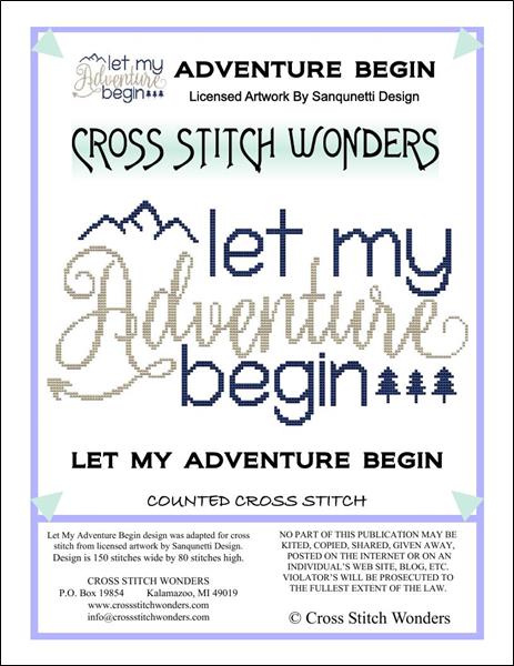 Cross Stitch Wonders Marcia Manning Let My Adventure Begin Cross stitch pattern
