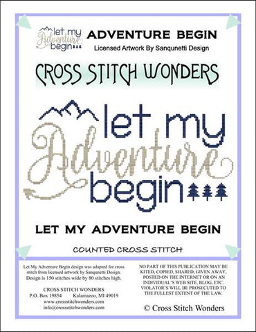 Cross Stitch Wonders Marcia Manning Let My Adventure Begin Cross stitch pattern