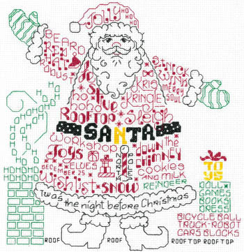 Imaginating Let's Find Santa 3196 christmas cross stitch pattern