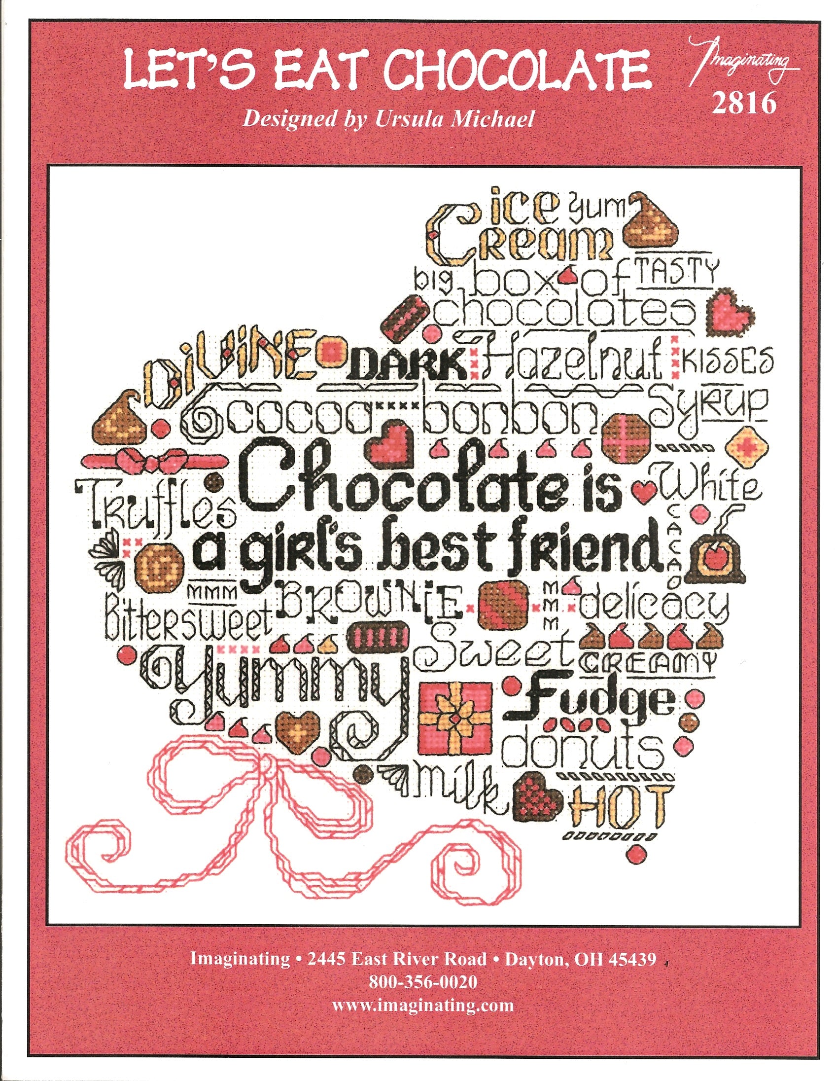 Imaginating Let's eat chocolate 2816 cross stitch pattern