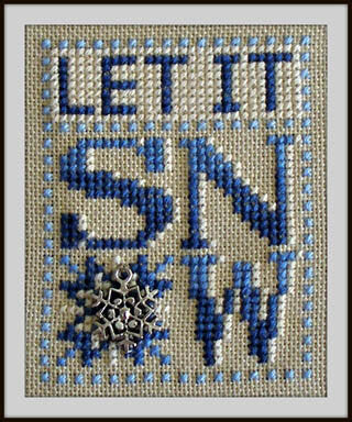 Hinzeit Let It Snow w/charm cross stitch pattern