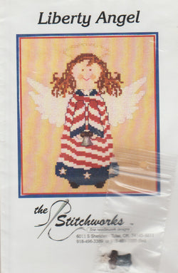 Stitchworks Liberty Angel patriotic cross stitch pattern