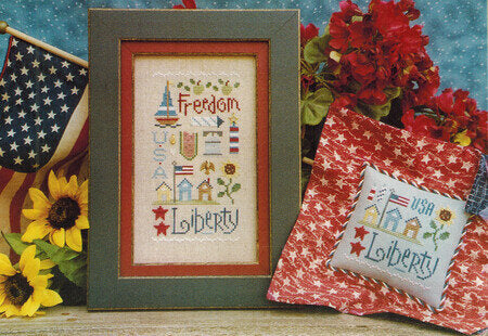 Lizzie Kate Liberty Sampler LK105 patriotic cross stitch pattern