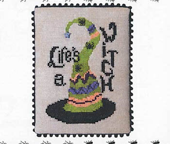 Rosie & Me Life's a Witch Halloween cross stitch pattern