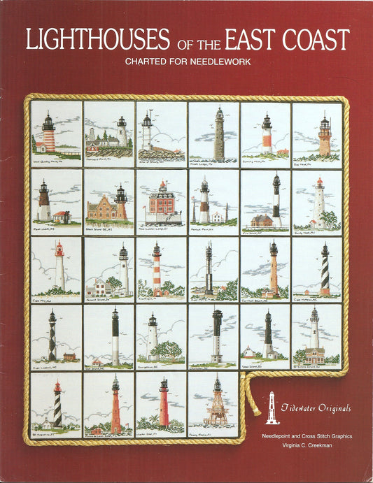 Tidewater Originals Lighthouses of the East Coast cross stitch pattern