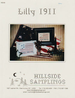 Hillside Samplings Lilly 1911 cross stitch flag pattern