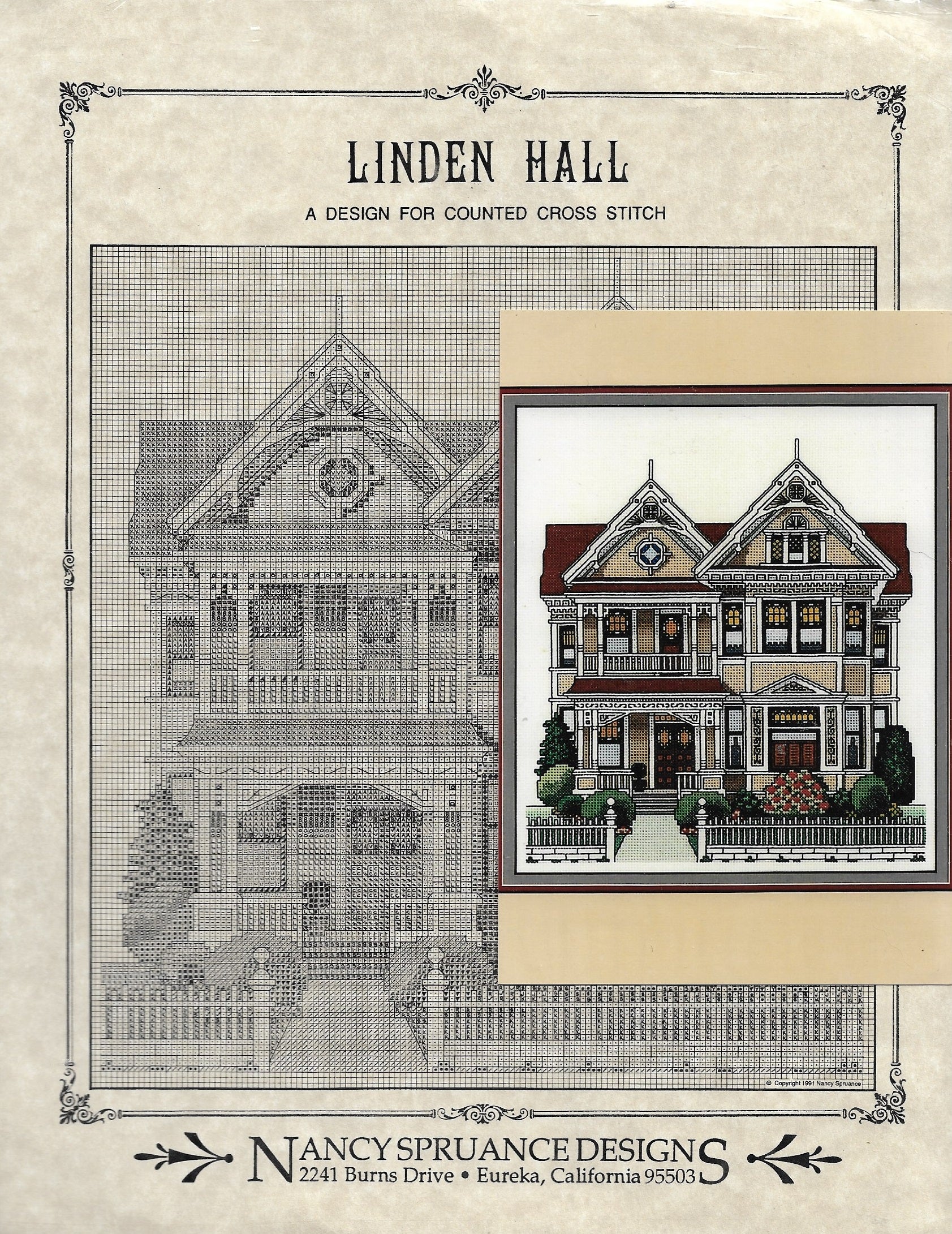 Nancy Spruance Designs Linden Hall cross stitch pattern