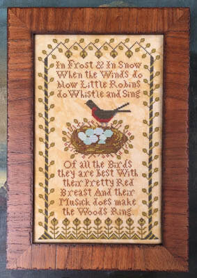 Kathy Barrick Little Robbins bird cross stitch pattern