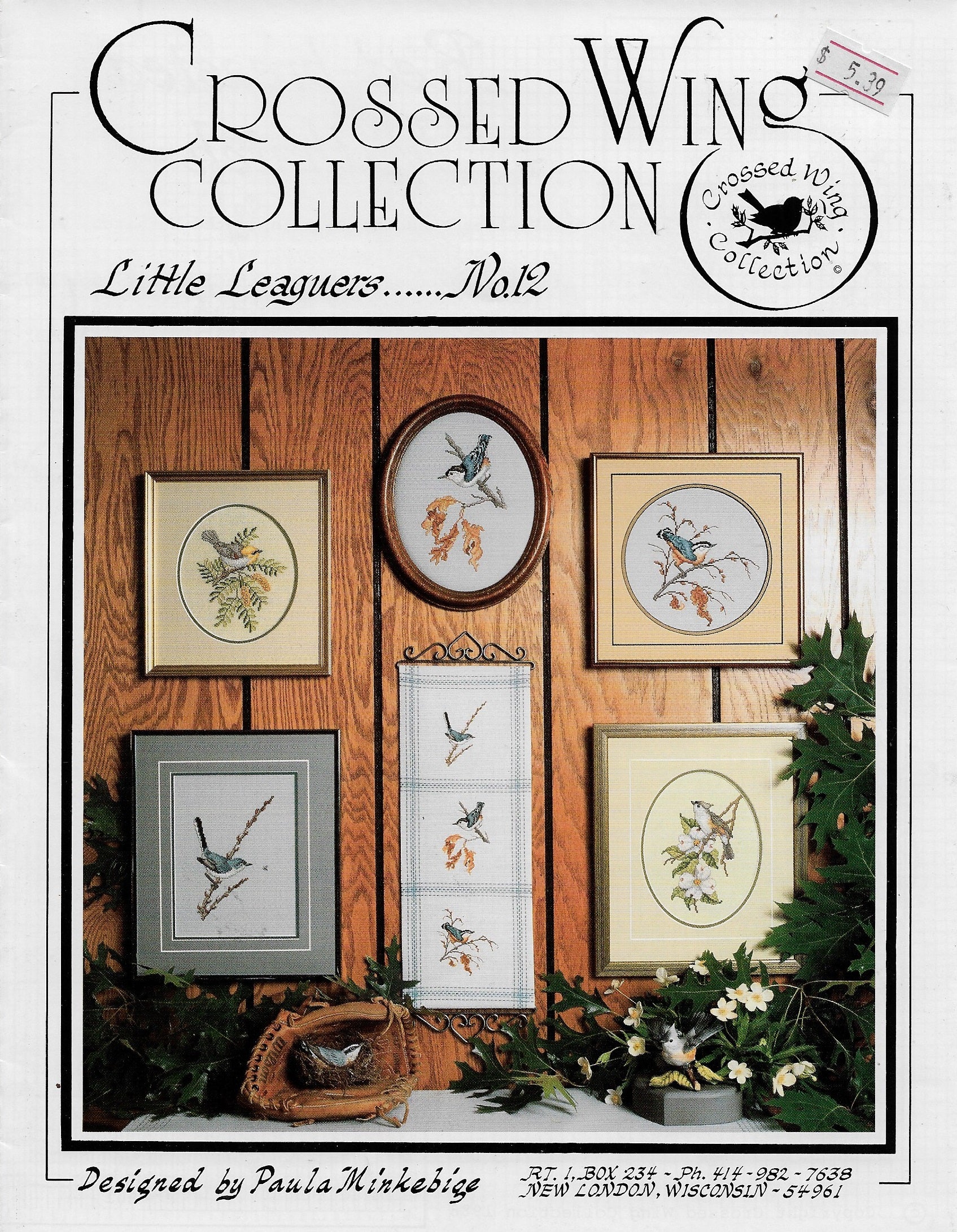 Crossed Wing Collection Little Leaguers 12 bird cross stitch pattern