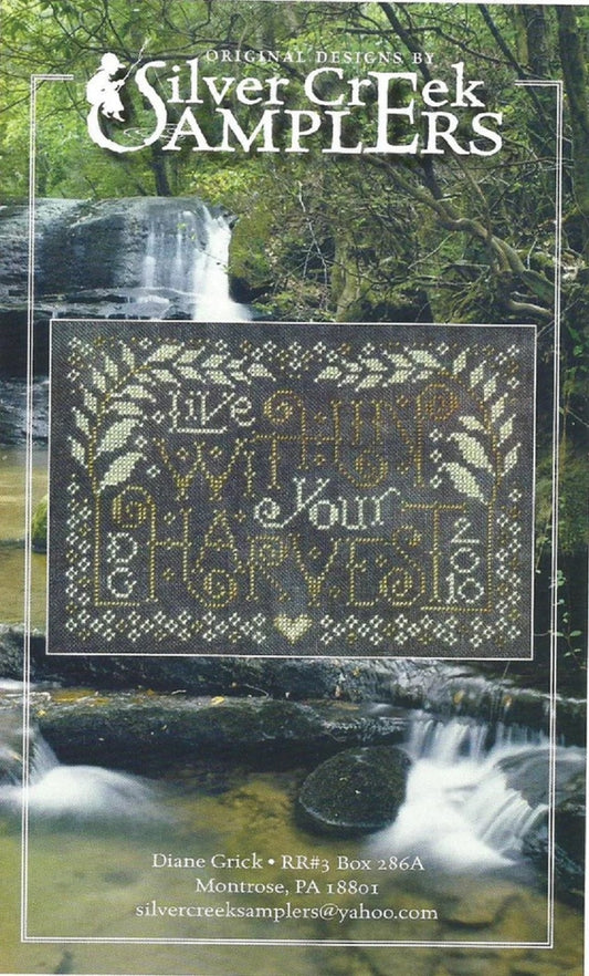 Silver Creek Samplers Live Within Your Harvest cross stitch pattern