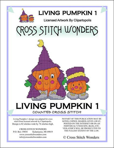 Cross Stitch Wonders Marcia Manning Living Pumpkin 1 Cross stitch pattern