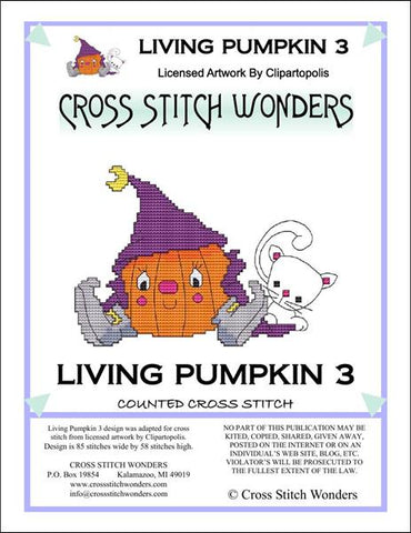 Cross Stitch Wonders Marcia Manning Living Pumpkin 3 Cross stitch pattern