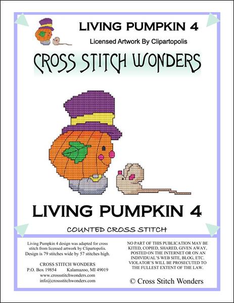 Cross Stitch Wonders Marcia Manning Living Pumpkin 4 Cross stitch pattern