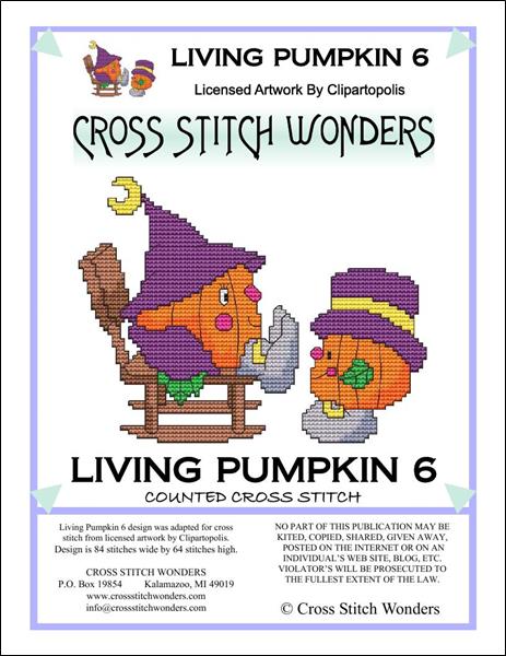 Cross Stitch Wonders Marcia Manning Living Pumpkin 6 Cross stitch pattern