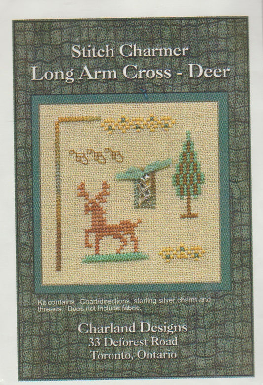 Charland Designs Long Arm Cross -Deer cross stitch kit