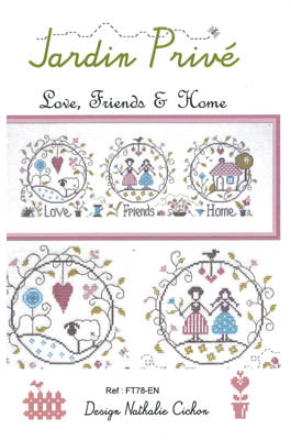 Jordin Prive Love, Friends & Home cross stitch pattern