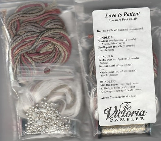 Victoria Sampler Love Is Patient Embellishment Pack 132P