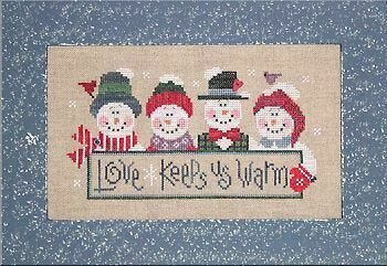 Lizzie Kate Love Keeps Us Warm LK095 christmas cross stitch pattern