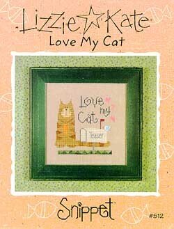 Lizzie Kate Love My Cat S12 cross stitch pattern