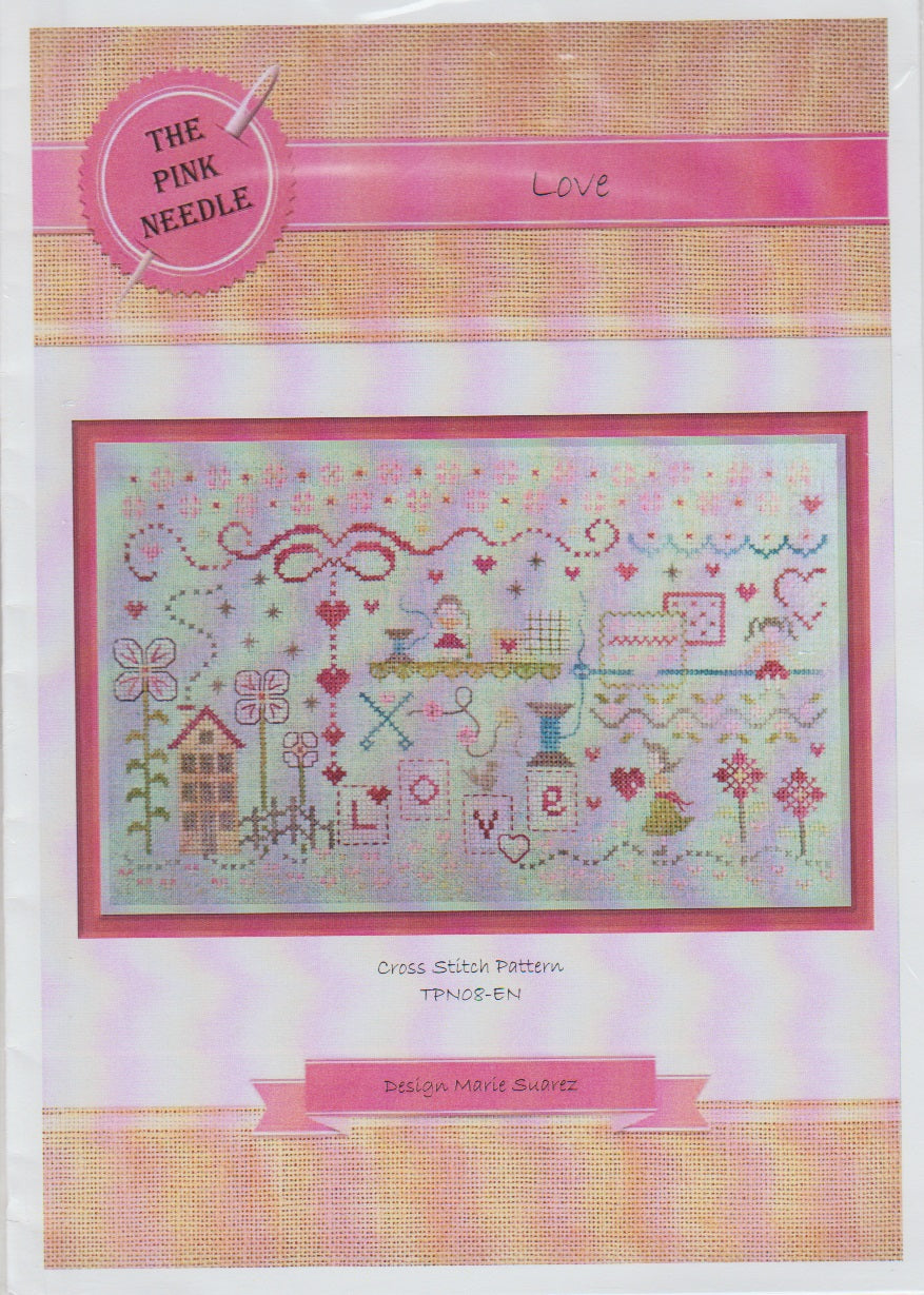 The Pink Needle Love TPN08-EN cross stitch pattern