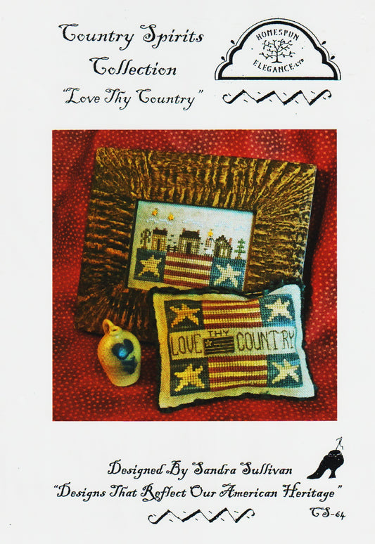 Homespun Elegance Love Thy Country CS-64 cross stitch pattern