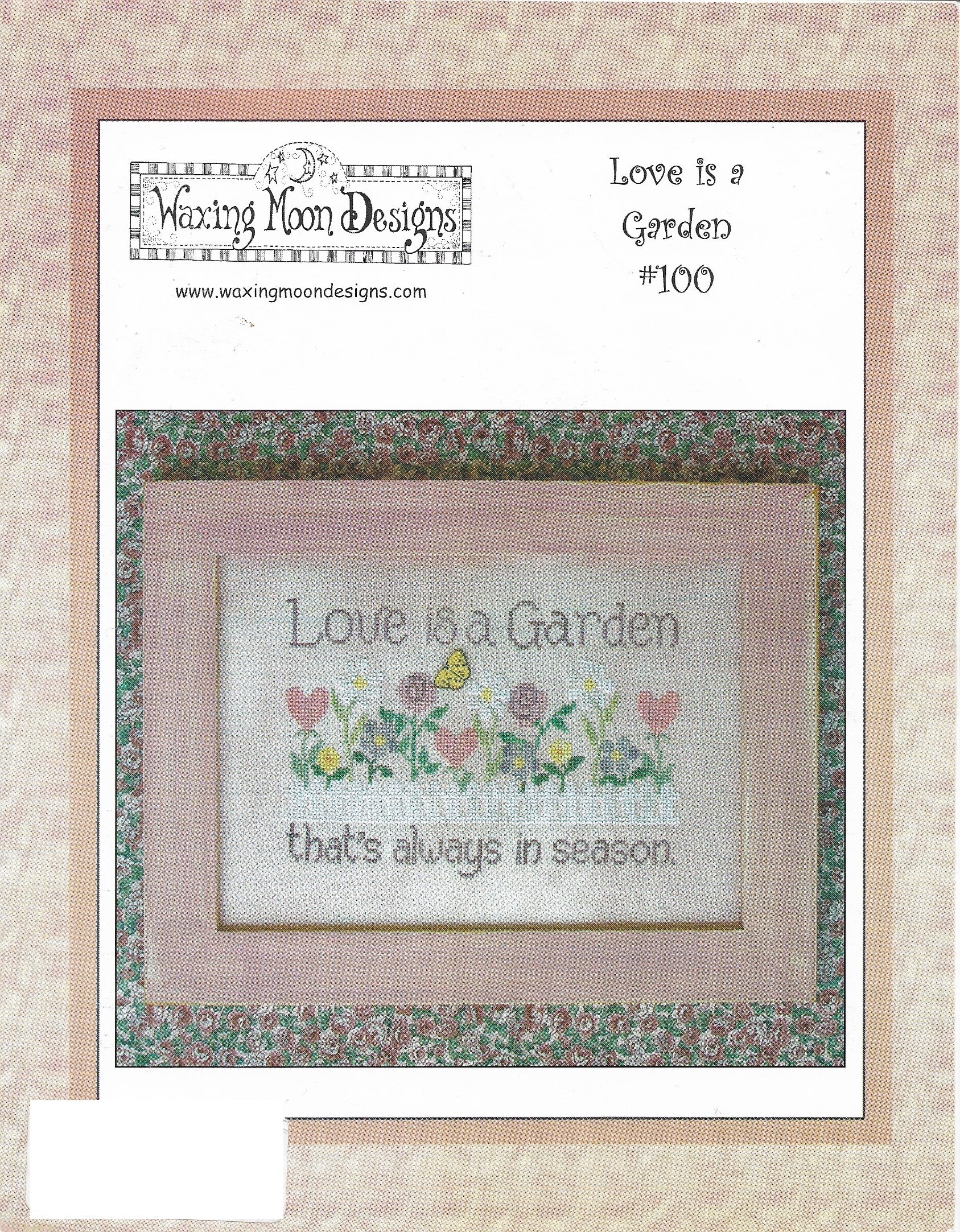 Waxing Moon Love is a Garden 100 cross stitch pattern