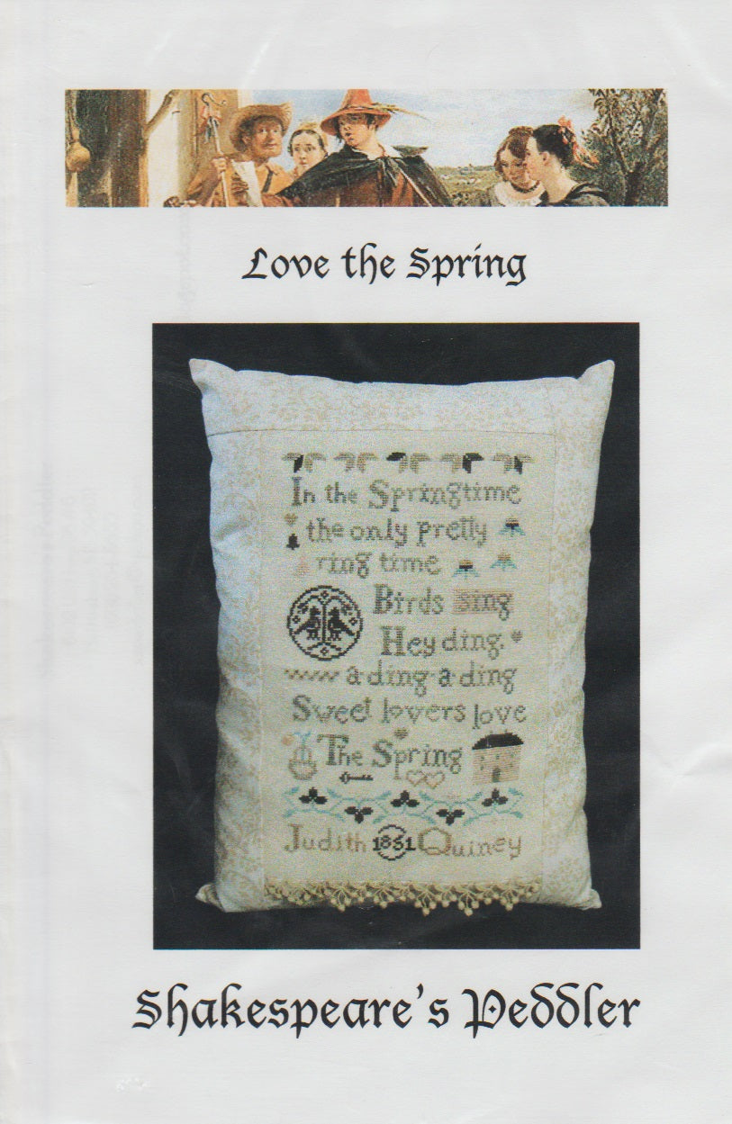Shakespeare's Peddler Love the Spring cross stitch pattern