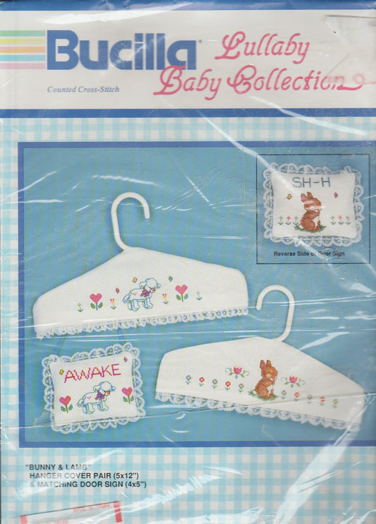 Bucilla Lullaby Baby Collection Bunny & Lamb 40367 cross stitch kit