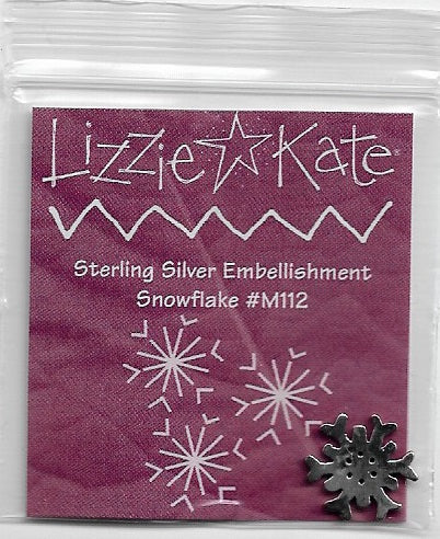 Sterling Silver charm M112  Lizzie Kate Winter Wishes LK-S67 cross stitch pattern