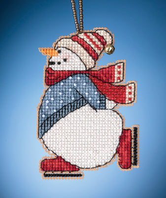 Mill Hill Skating Snowman 16-2133 christmas beaded cross stitch kit