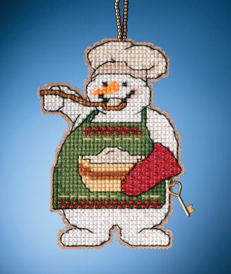 Cross-stitch Kit for a Magical Christmas: Santa Claus and Snowman 