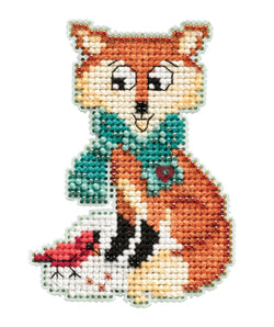 Mill Hill Foxy 18-2136 animal beaded cross stitch kit