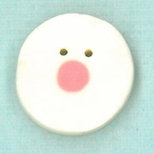 Just Another Button Company Pink Mosey Posy, MM1015clay button