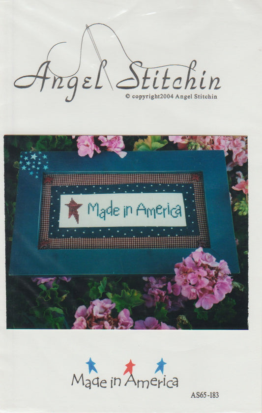 Angel Stitchin Made In America AS65-183 patriotic cross stitch pattern