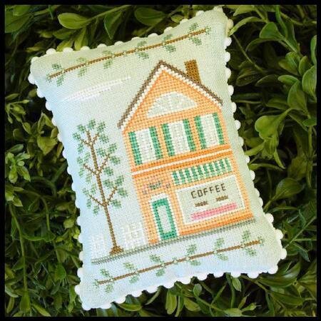 Country Cottage Needleworks Main Street Coffee Shop cross stitch pattern