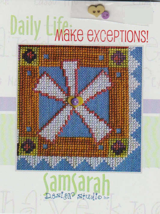 Sam Sarah Make Exceptions! cross stitch pattern