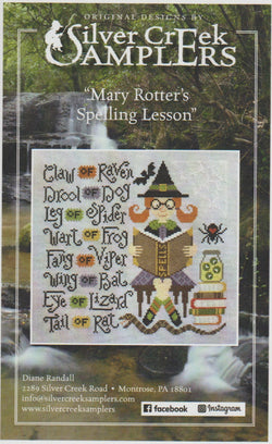 Silver Creek Samplers Mary Rotter's Spelling Lesson halloween cross stitch pattern