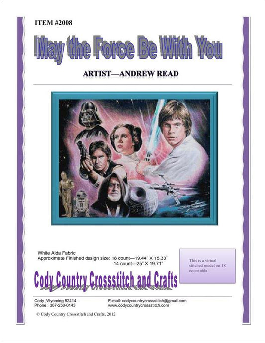 Cody Country May the Force Be With You 2008 Star Wars cross stitch pattern