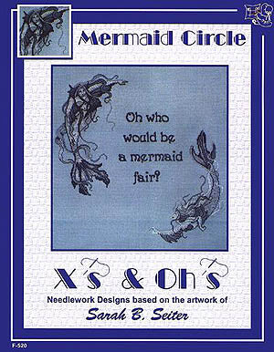 X's & Oh's Mermaid Circle cross stitch pattern