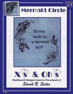 X's & Oh's Mermaid Circle cross stitch pattern