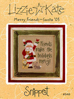 Lizzie Kate Merry Friends - Santa '03 S49 christmas cross stitch pattern