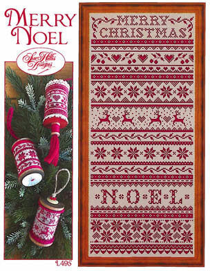 Sue hillis Merry Noel L495 christmas sampler cross stitch pattern