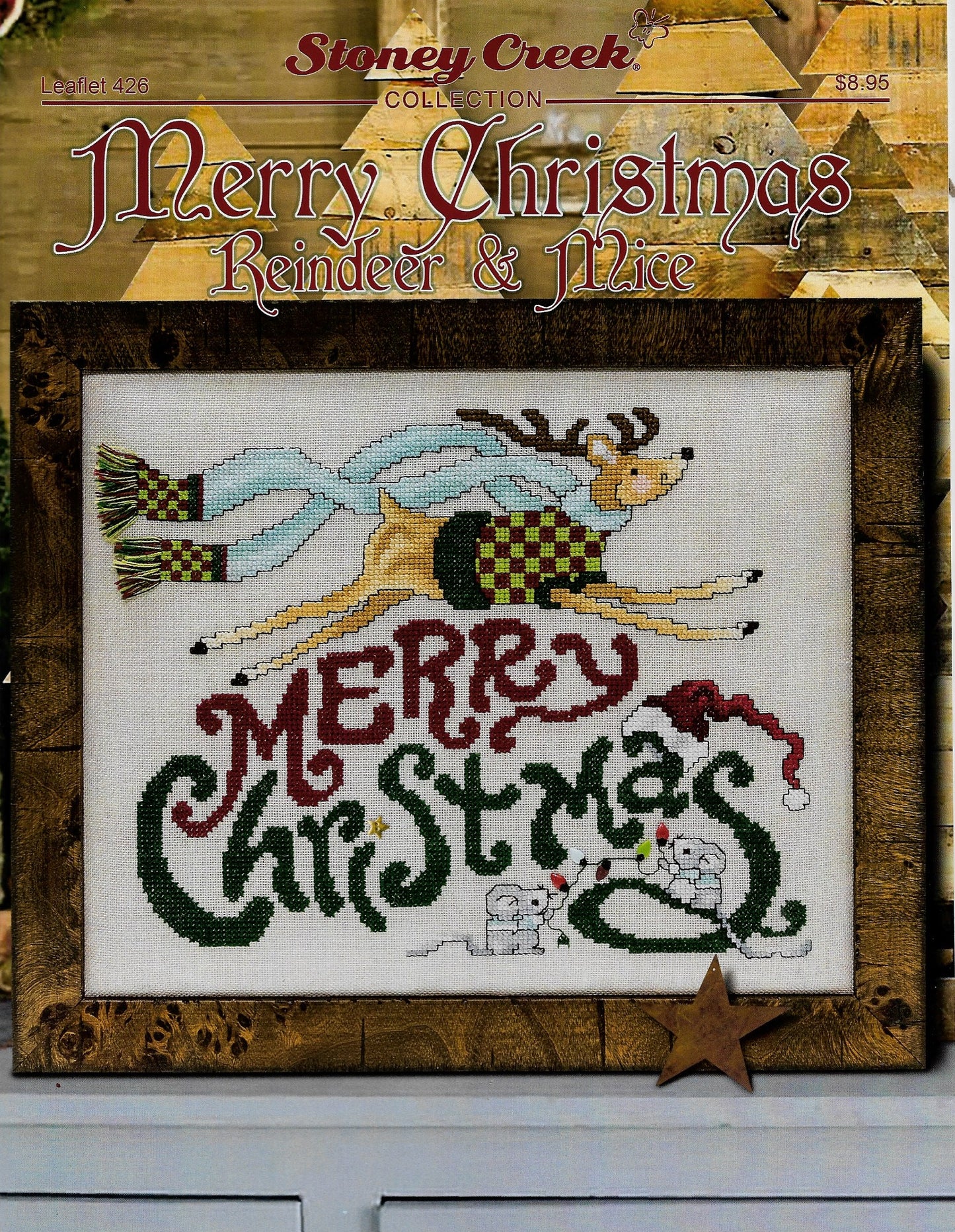 Stoney Creek Merry Christmas Reindeer & Mice LFT426 cross stitch pattern