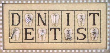 Hinzeit Mini Block Dentist cross stitch pattern