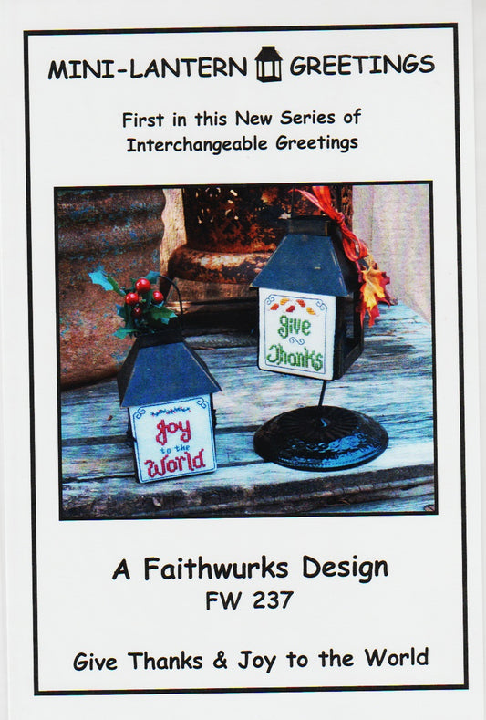 Faithwurks Mini Lantern Greetings 1 cross stitch pattern