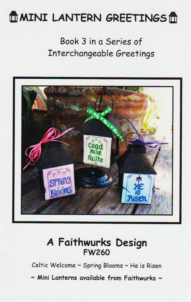 Faithwurks Mini Lantern Greetings 3 cross stitch pattern