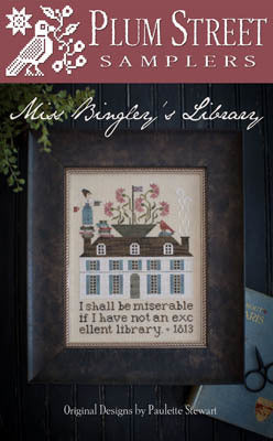 Plum Street Samplers Miss Bingley's Library cross stitch pattern