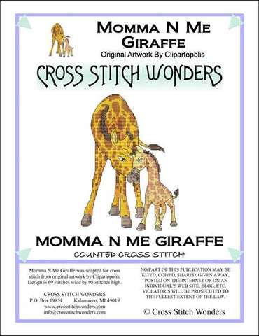 Cross Stitch Wonders Marcia Manning Momma N Me Giraffe Cross stitch pattern